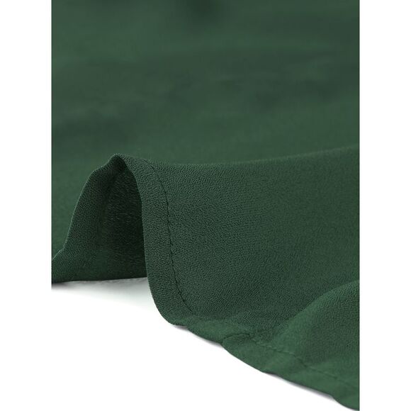 Summer Chiffon Bolero Shrug Blazer 3/4 Ruched Sleeve Open Front Cardigans Green - Picture 4 of 6